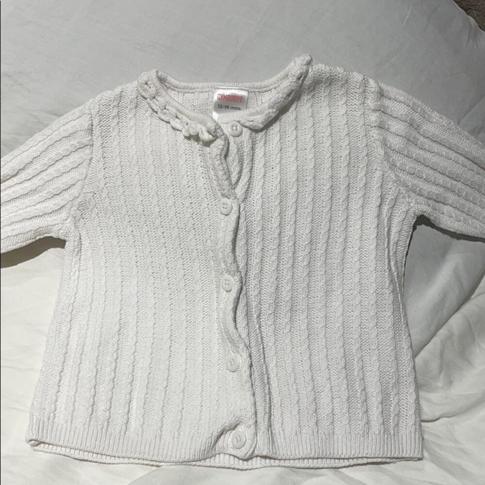 Gymboree 12-18m simple 💯 cotton cardigan euc
